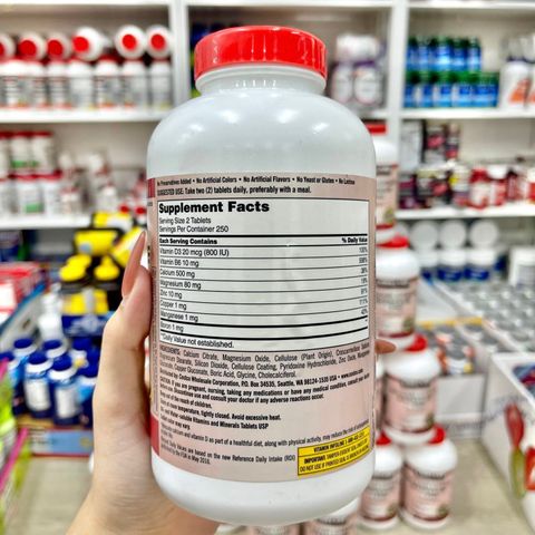 Viên uống bổ sung canxi Kirkland Calcium Citrate 500 viên - Hỗ trợ xương chắc khỏe với Vitamin D, Magie và Kẽm - Hàng chính hãng Mỹ