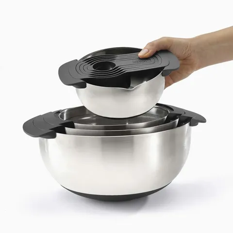Bộ Dụng Cụ Nhà Bếp Joseph Joseph 95032 Nest™ - 9 Món Thép Không Gỉ Tiết Kiệm Không Gian cho Chuẩn Bị Thực Phẩm