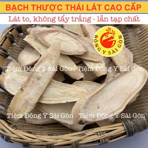 Bạch Thược Thái Phiến 100g - Thảo Dược Thiên Nhiên Không Tẩy Trắng, Hỗ Trợ Tiêu Hóa và Giảm Đau, Đặc Sản Khô Việt Nam