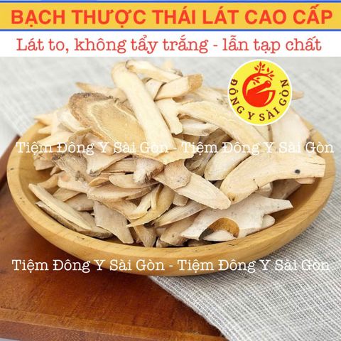 Bạch Thược Thái Phiến 100g - Thảo Dược Thiên Nhiên Không Tẩy Trắng, Hỗ Trợ Tiêu Hóa và Giảm Đau, Đặc Sản Khô Việt Nam