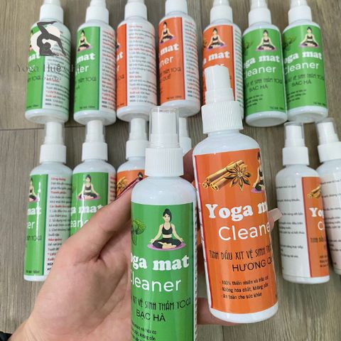 Dung Dịch Vệ Sinh Thảm Yoga 100ml - Tinh Dầu Khử Mùi, Diệt Khuẩn An Toàn Cho Sức Khỏe, Hương Quế, Oải Hương, Bạc Hà