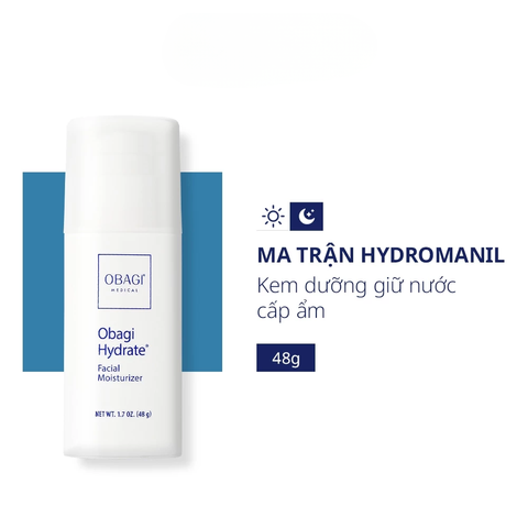 Kem Dưỡng Ẩm Obagi Hydrate 48g - Cấp Ẩm Chuyên Sâu Cho Da Nhạy Cảm, Giúp Da Mềm Mại, Không Nhờn Rít, Chất Lượng Mỹ