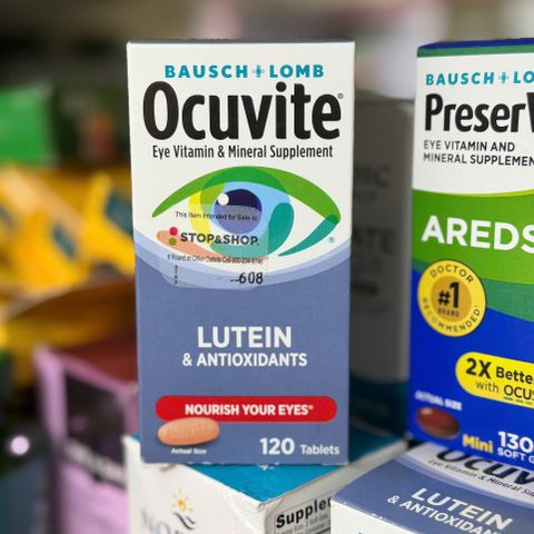 Viên uống Ocuvite Lutein & Antioxidants 120 viên - Hỗ trợ nuôi dưỡng và bảo vệ sức khỏe mắt, giảm mỏi mắt, sản phẩm Bausch + Lomb