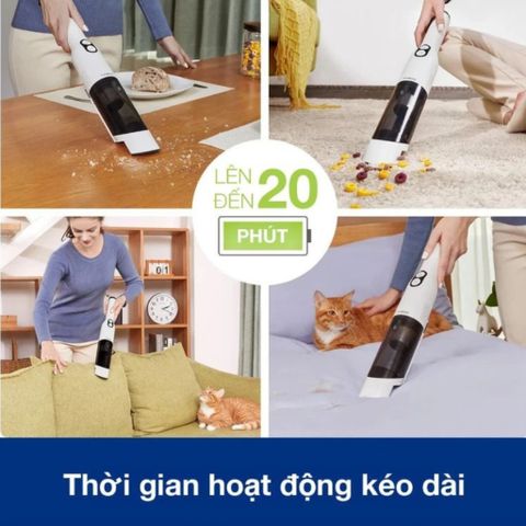 Máy hút bụi mini cầm tay không dây Tineco Go Mini – Hút ô tô, sofa, lông thú, bộ lọc HEPA 0.8kg