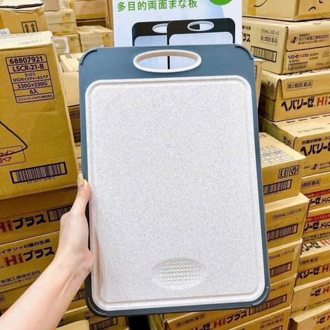 Thớt kháng khuẩn Latuna Nhật Bản 2 mặt đa năng cao cấp - Dụng cụ nhà bếp an toàn cho sức khỏe và dễ vệ sinh