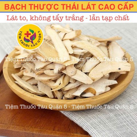Bạch Thược Thái Phiến 100g - Thực Phẩm Khô Tự Nhiên, Không Chất Bảo Quản, Hỗ Trợ Tiêu Hóa và Giảm Đau Đầu