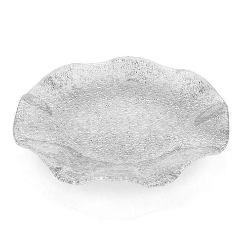Đĩa IVV Pha Lê Đặc Biệt Scalloped 41cm - Sản Phẩm Sang Trọng, Thiết Kế Cổ Điển Đẹp Mắt cho Không Gian Xa Hoa