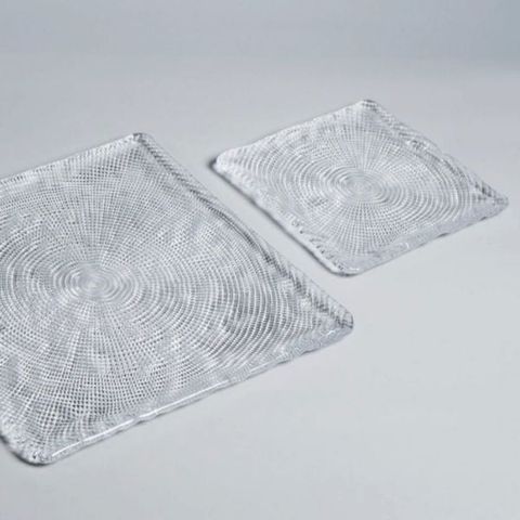 Đĩa Vuông IVV Diamante Trong Suốt - Trang Trí Bàn Ăn Sang Trọng, Món Quà Ý Nghĩa Từ Italy