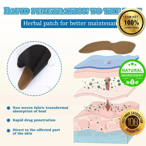 Miếng Dán Giảm Đau Đầu Gối Mugwort Ngải Cứu - 12 Miếng Hỗ Trợ Giảm Đau Khớp Nhanh Chóng, Tăng Cường Linh Hoạt Cho Xương Khớp