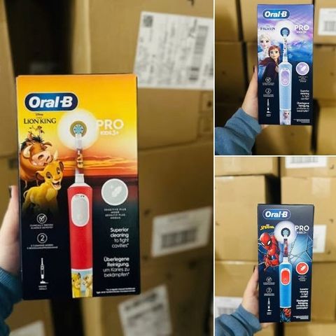Bàn Chải Điện Oral-B Cho Trẻ Em - Nhập Khẩu Đức, Thiết Kế Cute, Khuyến Khích Chăm Sóc Răng Miệng Vui Vẻ, Dành Cho Bé Trai & Bé Gái