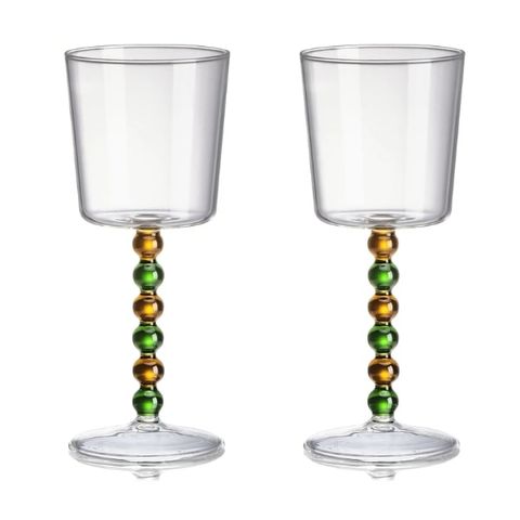 Set 2 Ly Thủy Tinh IVV Collier 300ml - Ly Thủy Tinh Borosilicate Sang Trọng An Toàn với Máy Rửa Chén