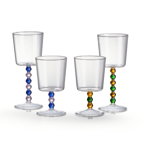 Set 2 Ly Thủy Tinh IVV Collier 300ml - Ly Thủy Tinh Borosilicate Sang Trọng An Toàn với Máy Rửa Chén