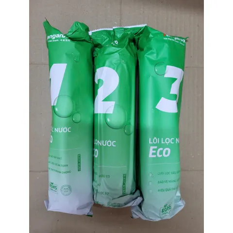 Lõi Lọc Nước RO KANGAROO ECO Chính Hãng - Bộ 3 Lõi Thay Thế Đảm Bảo Nguồn Nước Sạch An Toàn