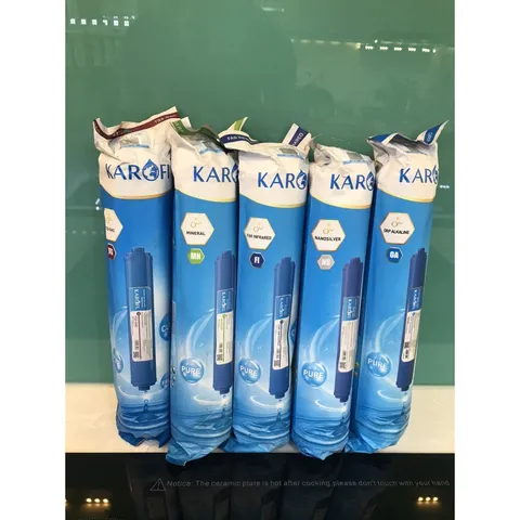 Bộ Lõi Lọc Nước Karofi Chính Hãng - Lõi GAC, MINERAL, NANO SILVER, ORP Alkaline, và HYDROGEN Đảm Bảo Nước Sạch, Tối Ưu Khoáng Chất