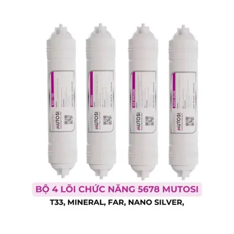 Combo 4 Lõi Lọc Khoáng MUTOSI 5678 - Nâng cao chất lượng nước sạch, hàng chính hãng cho gia đình bạn