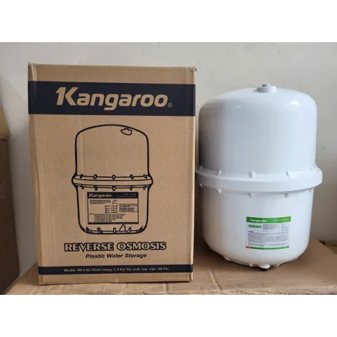 Bình Áp Nhựa 4.2G Kangaroo - Chính Hãng, Tặng Kèm Van Chống Nổ cho Máy Lọc Nước RO, Thiết Kế Bền Bỉ, Hiệu Suất Cao