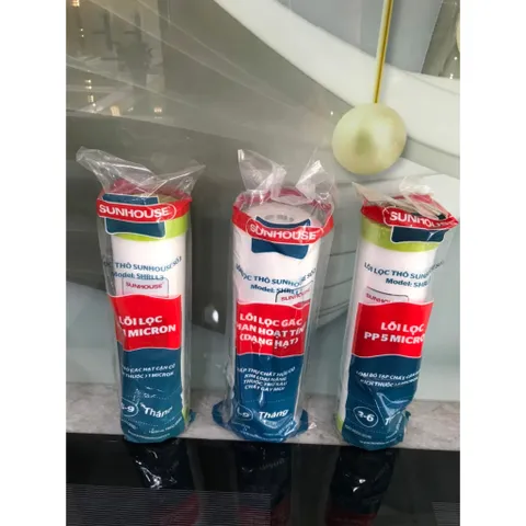 Lõi Lọc Thô 1,2,3 SUNHOUSE Chính Hãng - Bảo Vệ Nguồn Nước Sạch, Loại Bỏ Tạp Chất, Bùn Đất, Kim Loại Nặng