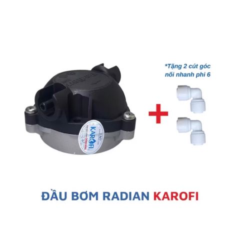 Đầu Máy Bơm KAROFI Chính Hãng - Thay Thế Dành Cho Máy Lọc Nước RO - 24V, 125 PSI, Tiết Kiệm Nước, Dễ Dàng Sử Dụng