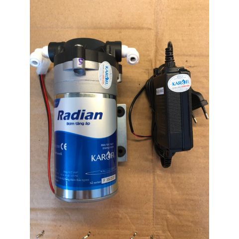 Bộ 2 Sản Phẩm Bơm Radian KAROFI và Nguồn Adapter 24V 1.5A - Dụng Cụ Lọc Nước Chính Hãng, Phù Hợp Máy Lọc RO