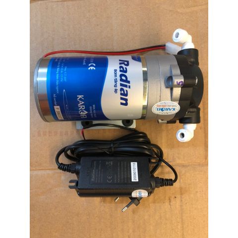 Bộ 2 Sản Phẩm Bơm Radian KAROFI và Nguồn Adapter 24V 1.5A - Dụng Cụ Lọc Nước Chính Hãng, Phù Hợp Máy Lọc RO