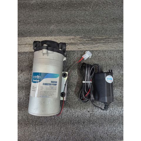 Bộ 2 Sản Phẩm Bơm Radian KAROFI và Nguồn Adapter 24V 1.5A - Dụng Cụ Lọc Nước Chính Hãng, Phù Hợp Máy Lọc RO