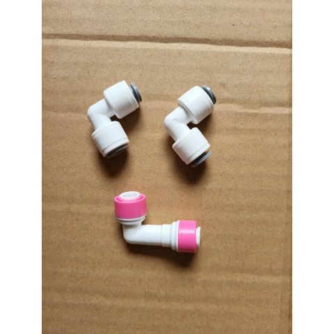Bộ 2 Co Nối Vuông 6-6 + Van 1 Chiều Góc Nối Nhanh - Dụng Cụ Lọc Nước RO Chống Rò Rỉ Ống Dẫn Nước