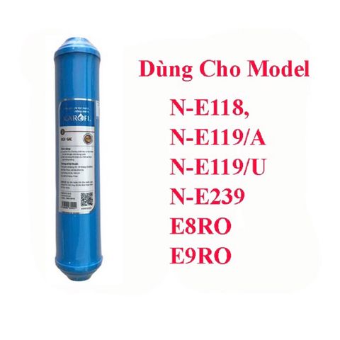 Lõi Lọc Nước KAROFI Số 2 OCB-GAC - Thay Thế Cho Máy Nước, Hàng Chính Hãng, Than Hoạt Tính, Kích Thước 55x265 mm