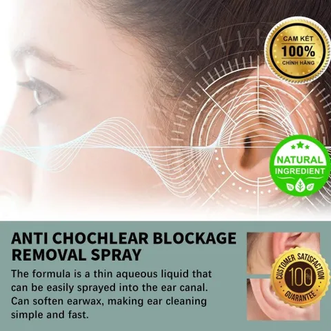 Chai Xịt Giảm Ù Tai Ngứa Tắc Ống Tai - Thảo Dược Thiên Nhiên Hỗ Trợ Làm Sạch Tai và Giảm Khó Chịu