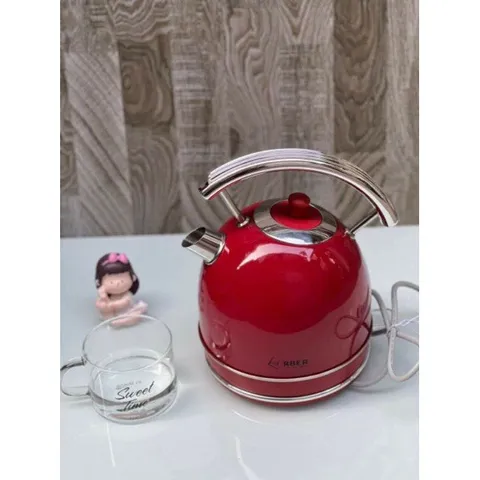 Ấm đun nước siêu tốc Arber 1,8 lít thiết kế theo phong cách Retro với màu đỏ rực rỡ tuyệt đẹp - Bảo hành 12 tháng