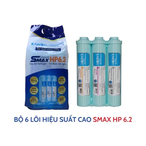 Bộ Lõi Lọc KAROFI SMAX Cao Cấp HP 6.2 & 6.0 - Tăng Cường Khoáng Chất & Chống Lão Hóa, Thay Thế Dễ Dàng, Hàng Chính Hãng