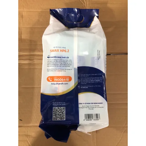 Bộ Lõi Lọc KAROFI SMAX Cao Cấp HP 6.2 & 6.0 - Tăng Cường Khoáng Chất & Chống Lão Hóa, Thay Thế Dễ Dàng, Hàng Chính Hãng