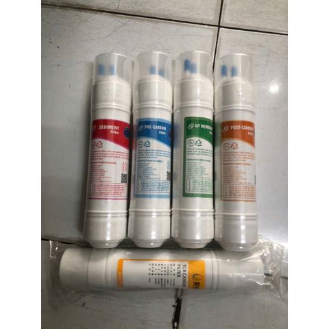 Bộ 5 -6 Lõi Lọc Hàn Quốc 1,2,3,4,5 - Made in Korea - Thay thế cho máy lọc nước Hàn Quốc treo tường