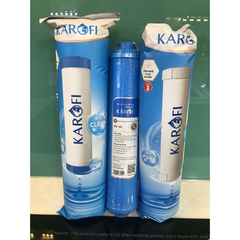 Bộ 3 Lõi Lọc Nước KAROFI 123 Chính Hãng - Thay Thế Model N-e118, B930, Lọc Sạch Hoàn Hảo, Bảo Vệ Sức Khỏe Gia Đình