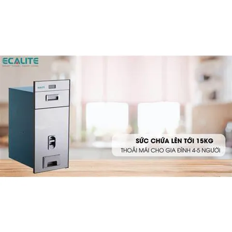Thùng gạo điện tử gương, màu bạc Ecalite EL-RC300S - Màn hình điện tử - Chính hãng