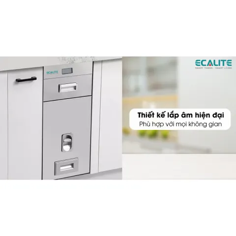 Thùng gạo điện tử gương, màu bạc Ecalite EL-RC300S - Màn hình điện tử - Chính hãng