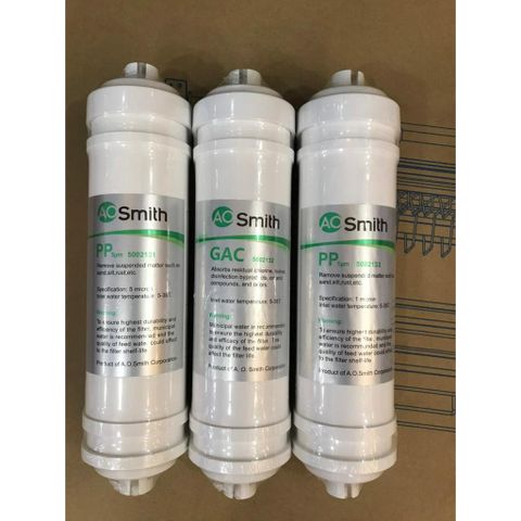 Lõi lọc nước  AO Smith 1,2,3 - Hàng chính hãng - Lọc các tạp chất hữu cơ, rỉ sét, bùn đất ,Loại bỏ Clo, clorine