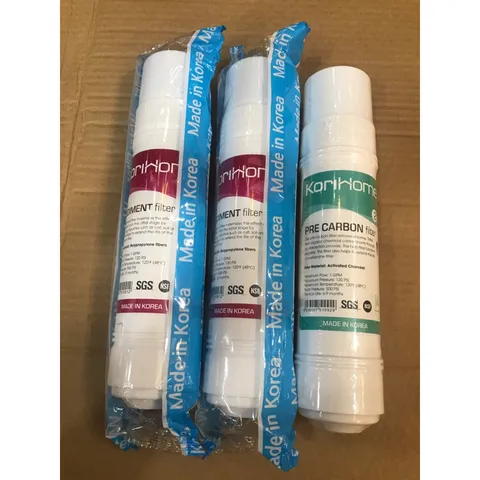 Bộ 3 Lõi Lọc Thô 123 Korihome - 2 Lõi Sediment & 1 Lõi Pre Carbon Chính Hãng - Thay Thế Cho Máy Lọc Nước Korihome