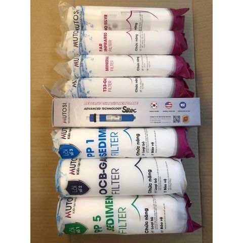 Combo 8 Lõi Lọc Nước MUTOSI 12345678 - Bộ sản phẩm chính hãng, công nghệ lọc tiên tiến cho nước sạch an toàn