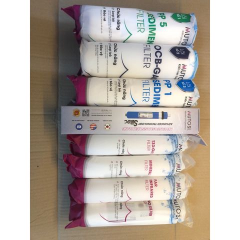 Combo 8 Lõi Lọc Nước MUTOSI 12345678 - Bộ sản phẩm chính hãng, công nghệ lọc tiên tiến cho nước sạch an toàn