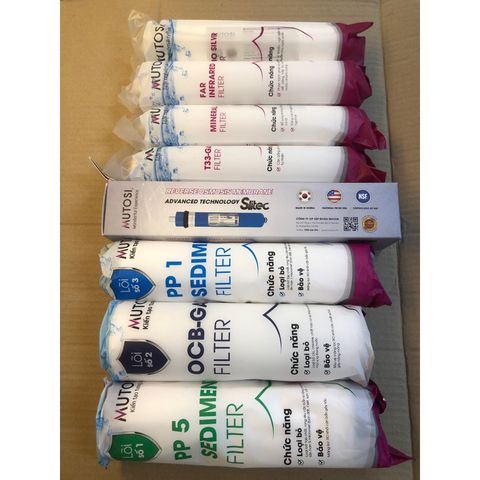 Combo 8 Lõi Lọc Nước MUTOSI 12345678 - Bộ sản phẩm chính hãng, công nghệ lọc tiên tiến cho nước sạch an toàn