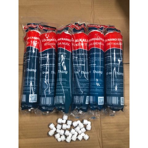 Bộ 6 Lõi Lọc Nước Chức Năng SUNHOUSE 5678910 - Kháng khuẩn, Tạo vị, Bổ sung Khoáng chất - Hàng Chính Hãng