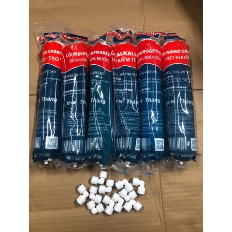 Bộ 6 Lõi Lọc Nước Chức Năng SUNHOUSE 5678910 - Kháng khuẩn, Tạo vị, Bổ sung Khoáng chất - Hàng Chính Hãng