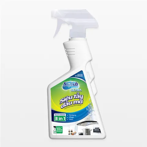 Chai Xịt Tẩy Dầu Mỡ Sofish Ultra 500ml - Tẩy Rửa Nhanh Chóng Nồi Chảo, Lò Nướng - Sản Phẩm Gia Dụng Việt Nam