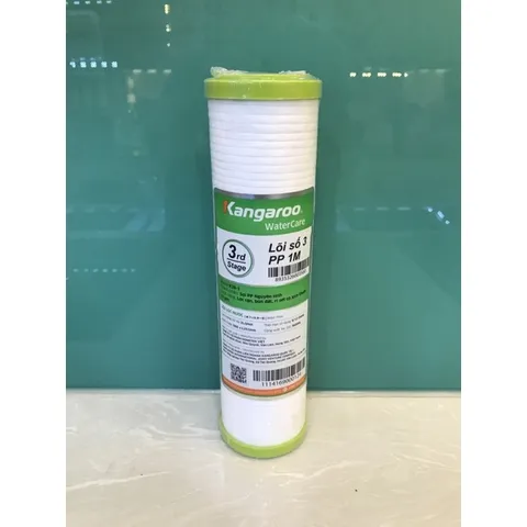 Lõi Lọc Nước Số 3 KANGAROO - PP 1M Chính Hãng, Lọc Thô Cho Máy Lọc Nước - Bảo vệ và Tăng Hiệu Suất Lọc Nước 12 Tháng