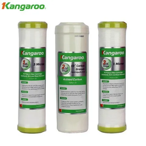 Bộ 3 Lõi Lọc Nước 123 KANGAROO - Lõi Lọc Thô Chất Lượng Cao, Chính Hãng, Bảo Vệ Sức Khỏe Gia Đình