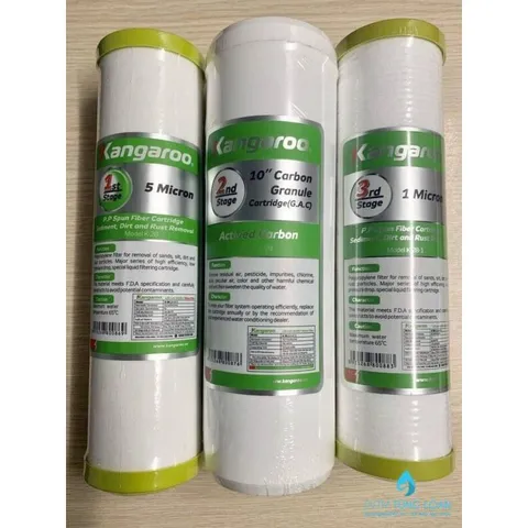 Bộ 3 Lõi Lọc Nước 123 KANGAROO - Lõi Lọc Thô Chất Lượng Cao, Chính Hãng, Bảo Vệ Sức Khỏe Gia Đình
