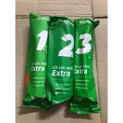 Bộ 3 Lõi Lọc Nước 123 KANGAROO - Lõi Lọc Thô Chất Lượng Cao, Chính Hãng, Bảo Vệ Sức Khỏe Gia Đình