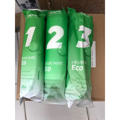 Bộ 3 Lõi Lọc Nước 123 KANGAROO - Lõi Lọc Thô Chất Lượng Cao, Chính Hãng, Bảo Vệ Sức Khỏe Gia Đình