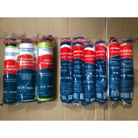 Bộ Lõi Lọc Nước SUNHOUSE Chính Hãng - Thay Thế Lõi Máy Lọc RO Với 10 Lõi Chuyên Dụng, Nâng Cao Chất Lượng Nước Uống
