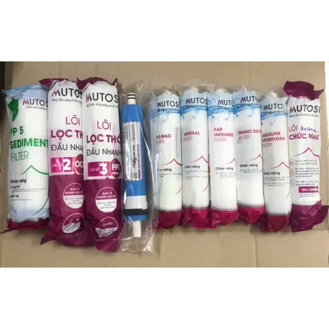 Bộ 10 Lõi Lọc MUTOSI Chính Hãng - Thay Thế Máy Lọc Nước MP-6100HCE, Bảo Vệ Sức Khỏe và Tối Ưu Hoá Nguồn Nước Uống